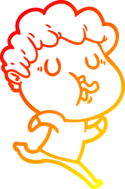 Bir insan tarafından çizilmiş, çizgi film karakteri.