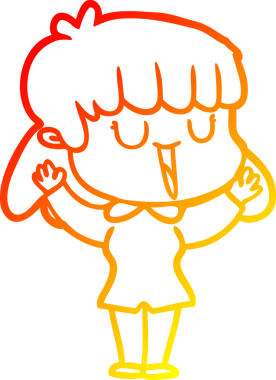 Bir insan tarafından çizilmiş bir karikatür kadın çizimi