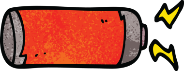 Bir insan tarafından çizilmiş karalama bataryası.