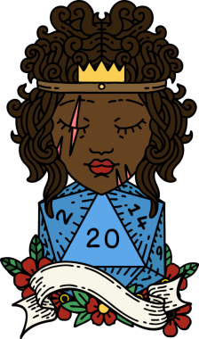 Retro Dövme Tarzı İnsan Barbarlığı Bir insan tarafından çizilmiş 20 zar ile