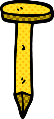 Bir insan tarafından çizilmiş karikatür pirinç çivisi.