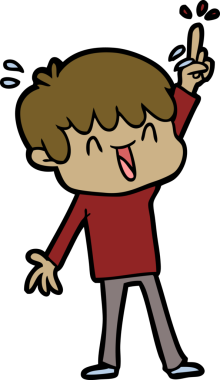 Bir insan tarafından çizilmiş gülen çocuk.