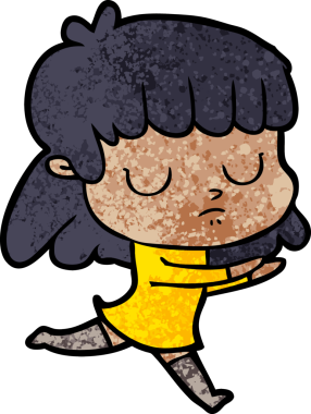 Bir insan tarafından çizilmiş ilgisiz bir kadın çizgi filmi.