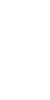 Bir insan tarafından çizilen robot tebeşiri.