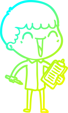 Bir insan tarafından çizilmiş mutlu bir adamın soğuk çizgi çizimi.