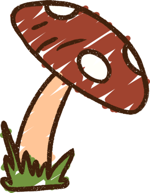 Bir insan tarafından çizilmiş Toadstool Tebeşiri