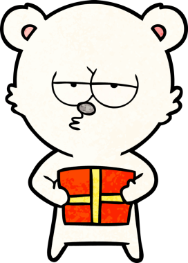 Bir insan tarafından çizilmiş kutup ayısı karikatürü