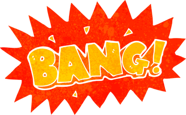 bir insan tarafından çizilen çizgi film patlaması