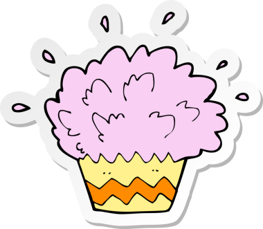 Bir insan tarafından çizilmiş patlayan bir karikatür etiketi.