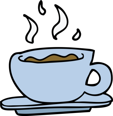 Bir insan tarafından çizilmiş karalama kahve fincanı.