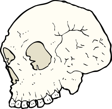 bir insan tarafından çizilmiş kafatası çizimi