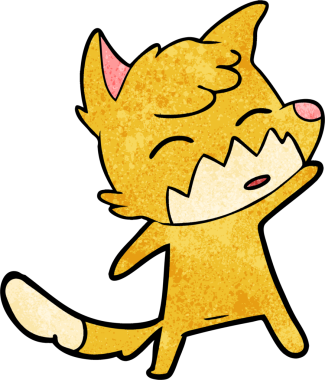 bir insan tarafından çizilmiş tilki çizgi filmi