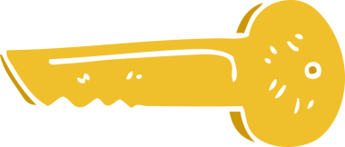 Bir insan tarafından çizilmiş altın karalama anahtarı.