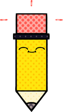 bir insan tarafından çizilmiş bir kalemin karikatürü.