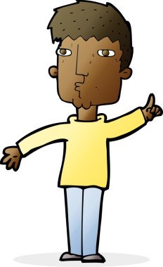 bir insan tarafından çizilmiş çizgi film adam yükseltme noktası