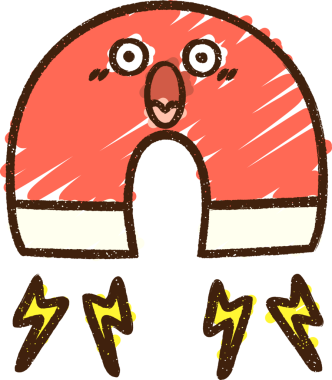 Bir insan tarafından çizilen mıknatıs tebeşiri