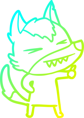 Bir insan tarafından çizilmiş kızgın bir kurt çizgi filmi.