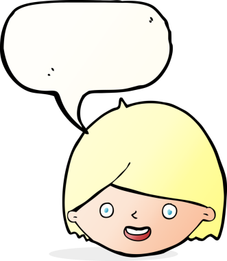 bir insan tarafından çizilmiş konuşma baloncuklu mutlu bir yüz.