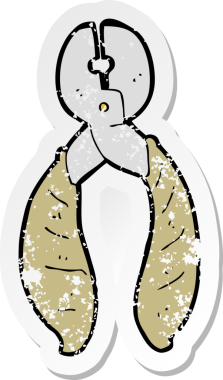 Bir insan tarafından çizilmiş sert kerpetenle çizilmiş bir karikatürün gerilimli yapıştırması.