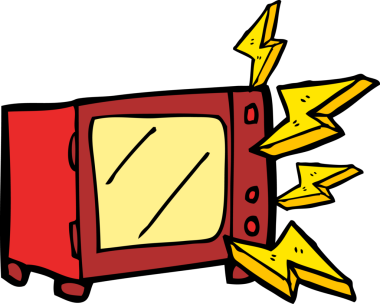 bir insan tarafından çizilmiş mikro dalga çizgi film