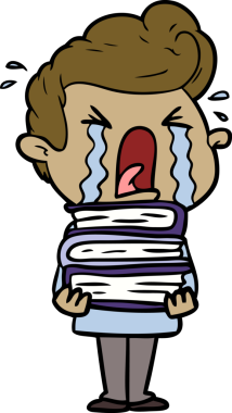 Bir insan tarafından çizilmiş ağlayan bir karikatür.