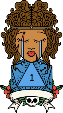 Retro Dövme Tarzı Ağlayan Barbar İnsan Bir insan tarafından çizilmiş doğal bir ruloyla