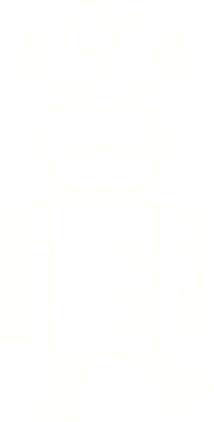 Bir insan tarafından çizilen robot tebeşiri.