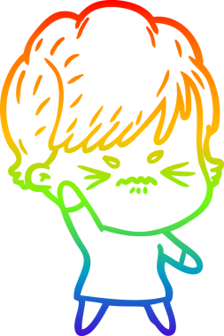 Bir insan tarafından çizilmiş karikatür çizimi.