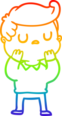 gökkuşağı gradyan çizgi çizimi bir insan tarafından çizilmiş bir karikatür ilgisiz adam