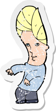 Bir insan tarafından çizilmiş dertsiz bir karikatürist çıkartması.