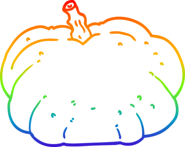 gökkuşağı gradyan çizgi çizimi bir insan tarafından çizilmiş bir balkabağı
