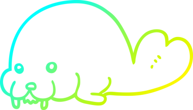 Bir insan tarafından çizilmiş bir deniz aygırı çizimi.