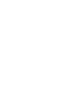 Bir insan tarafından çizilen Noel Köpeği Tebeşiri