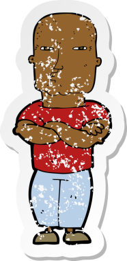 Bir insan tarafından çizilmiş sert bir karikatürün gerilimli yapıştırması.