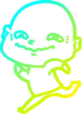 Bir insan tarafından çizilmiş ürpertici bir çizgi film çizimi.