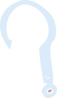 Bir insan tarafından çizilmiş karalama balık kancası.