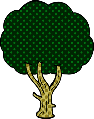 Bir insan tarafından çizilmiş karalama ağacı.