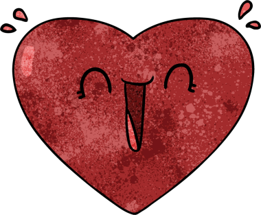 bir insan tarafından çizilmiş mutlu bir kalp.