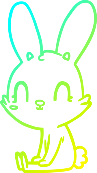 Bir insan tarafından çizilmiş bir çizgi film tavşanı çizimi.