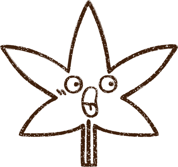 Şok olmuş Yaprak Kömürü Bir insan tarafından çizilmiş