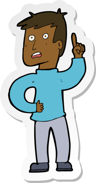 Bir insan tarafından çizilmiş bir fikri olan çizgi film çocuğunun çıkartması.