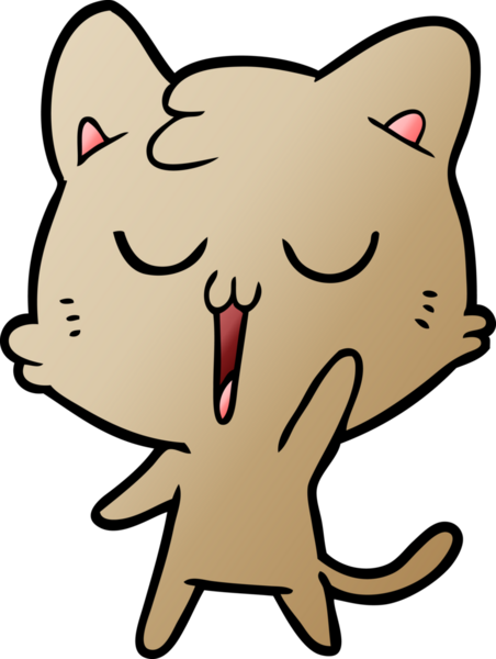 Bir insan tarafından çizilmiş çizgi film kedisi.