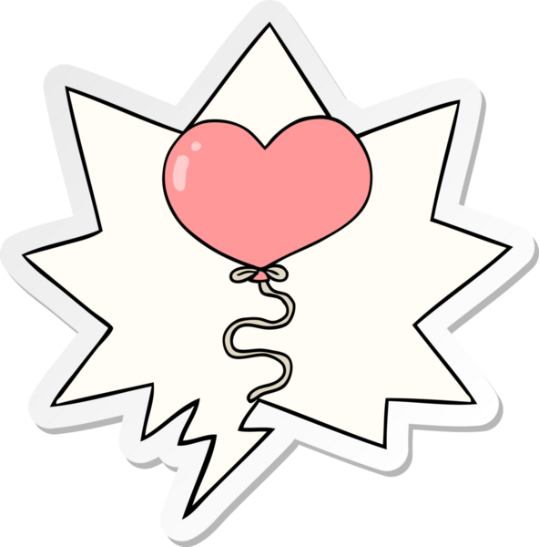 Bir insan tarafından çizilmiş balonlu bir aşk balonu.