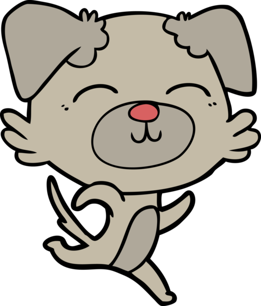 Bir insan tarafından çizilmiş çizgi film köpeği.