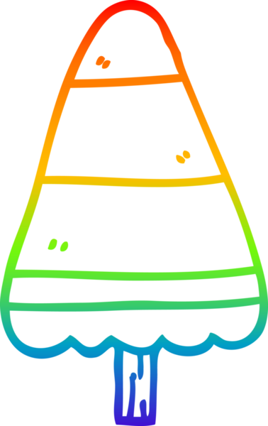 gökkuşağı gradyan çizgisi bir insan tarafından çizilmiş bir karikatür noel ağacı