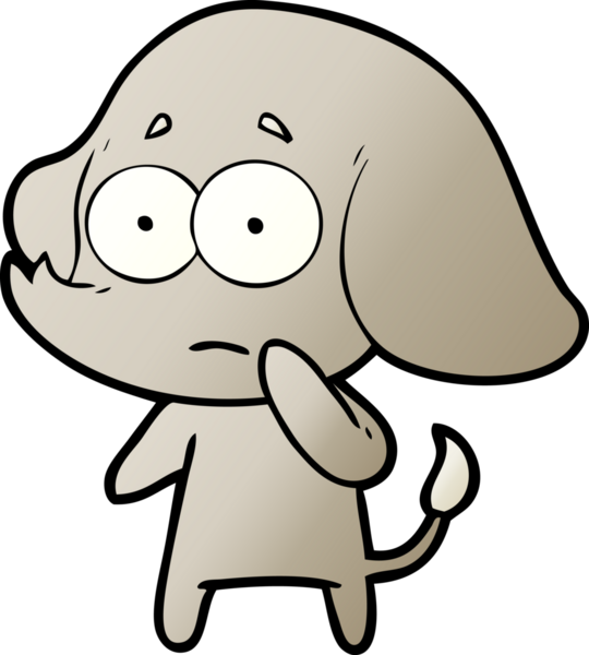 bir insan tarafından çizilmiş belirsiz bir fil.