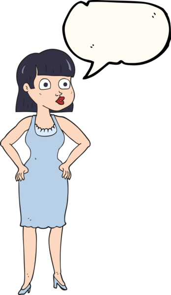 Bir insan tarafından çizilmiş kalçaları olan serbest konuşma balonu karikatürü çizen kadın.