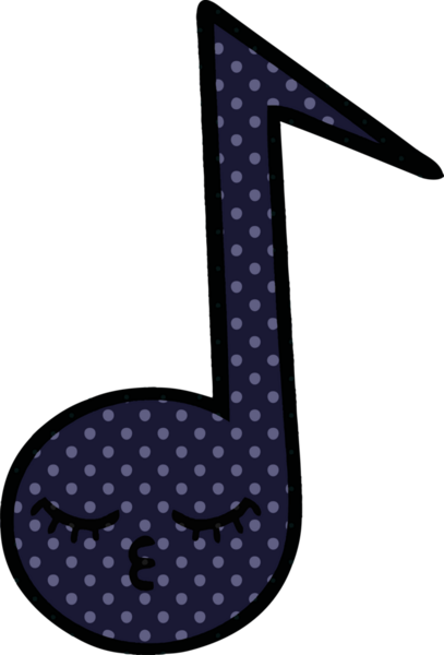 Bir insan tarafından çizilmiş bir notanın çizgi roman tarzı karikatürü