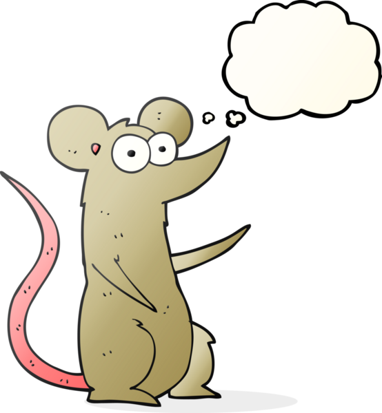 Bir insan tarafından çizilmiş serbest çizim baloncuk çizgi film faresi