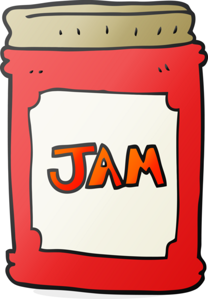 Bir insan tarafından çizilmiş serbest çizim reçel kavanozu.